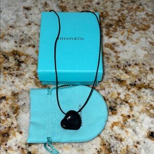 Tiffany & Co. Black Heart Necklace